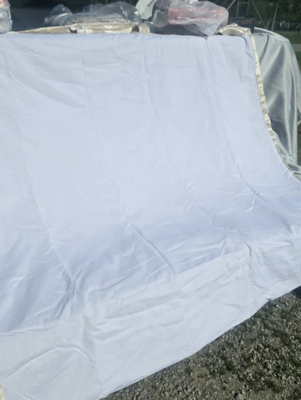 Quince 48x96 True Blackout Luster Velvet 1 Curtain Panel Champagne 48